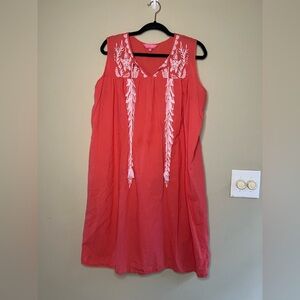 Simply Southern Embroidered Tassel Dress